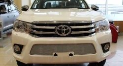 Защитная решётка в воздуховод автомобиля Russtal (хром) Toyota (Тойота) Hilux (Хайлюкс)  AN120 (2016-2020) AN120 дорестайлинг