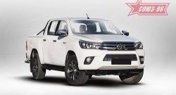 Декоративный элемент воздухозаборника Souz-96 (d16) Toyota Hilux AN120 дорестайлинг (2016-2020)