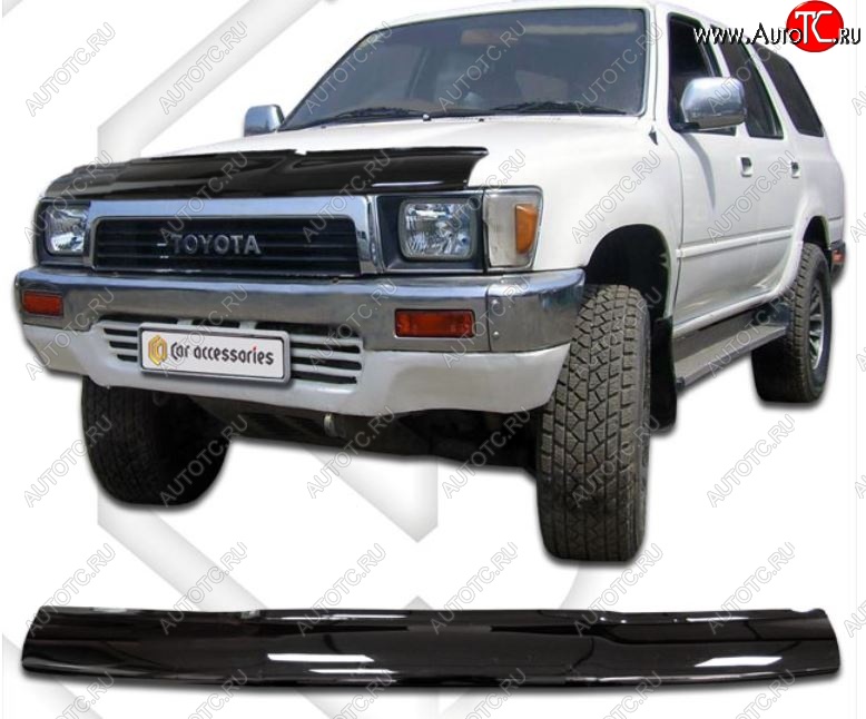 1 899 р. Дефлектор капота CA-Plastiс  Toyota Hilux Surf  N120,N130 (1989-1991) 5 дв. дорестайлинг (Classic черный, Без надписи)  с доставкой в г. Владивосток