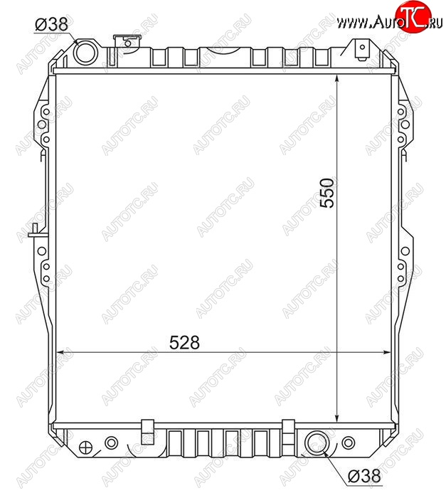 23 549 р. Радиатор двигателя SAT  Toyota Hilux Surf  N120,N130 (1989-1991) 5 дв. дорестайлинг  с доставкой в г. Владивосток