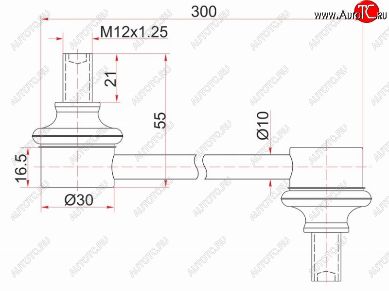 519 р. Стойка (тяга) переднего стабилизатора SAT  Toyota Ipsum  ACM20 - Voxy  минивэн  с доставкой в г. Владивосток