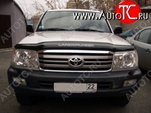 3 689 р. Дефлектор капота NovLine-Autofamily Toyota Land Cruiser 100 2-ой рестайлинг (2005-2007)  с доставкой в г. Владивосток