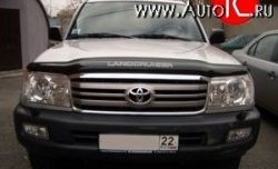 3 689 р. Дефлектор капота NovLine Toyota Land Cruiser 100 2-ой рестайлинг (2005-2007)  с доставкой в г. Владивосток. Увеличить фотографию 1