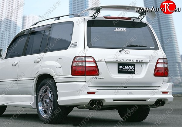 11 949 р. Накладка на задний бампер JAOS Toyota Land Cruiser 100 дорестайлинг (1998-2002) (Неокрашенная)  с доставкой в г. Владивосток