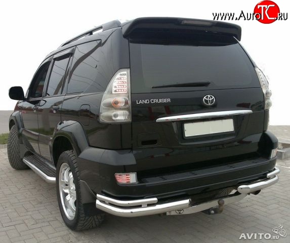 7 899 р. Спойлер Style Toyota Land Cruiser Prado J120 (2002-2009) (Неокрашенный)  с доставкой в г. Владивосток