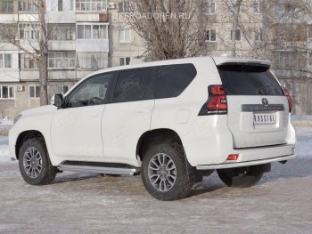 22 549 р. Защита заднего бампера (Ø63 мм, нержавейка) SLITKOFF  Toyota Land Cruiser Prado  J150 (2017-2020) 2-ой рестайлинг  с доставкой в г. Владивосток. Увеличить фотографию 3