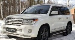 959 р. Реснички на фары RA Toyota Land Cruiser 200 1-ый рестайлинг (2012-2015) (Неокрашенные)  с доставкой в г. Владивосток. Увеличить фотографию 4