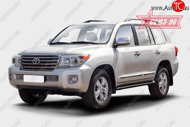 9 499 р. Декоративный элемент воздухозаборника Souz-96 (d16) Toyota Land Cruiser 200 1-ый рестайлинг (2012-2015)  с доставкой в г. Владивосток