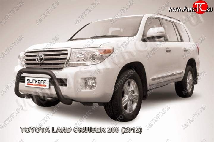 22 999 р. Кенгурятник d76 низкий мини Toyota Land Cruiser 200 1-ый рестайлинг (2012-2015) (Цвет: серебристый)  с доставкой в г. Владивосток