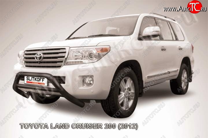 27 799 р. Кенгурятник d76 низкий широкий с перемычкой  Toyota Land Cruiser  200 (2012-2015) 1-ый рестайлинг (Цвет: серебристый)  с доставкой в г. Владивосток