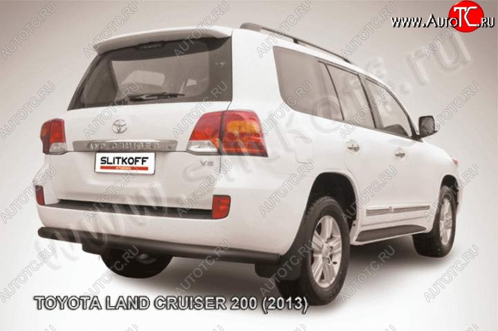 14 399 р. Защита задняя Slitkoff  Toyota Land Cruiser  200 (2012-2015) 1-ый рестайлинг (Цвет: серебристый)  с доставкой в г. Владивосток