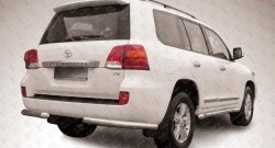 Защита заднего бампера из двух боковых уголков диаметром 76 мм Slitkoff Toyota (Тойота) Land Cruiser (Лэнд)  200 (2012-2015) 200 1-ый рестайлинг