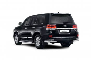 30 999 р. Защита порогов из трубы Ø63 Petroil Tuning  Toyota Land Cruiser  200 (2015-2021) 2-ой рестайлинг (Нержавеющая полированная сталь)  с доставкой в г. Владивосток. Увеличить фотографию 2