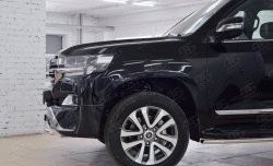 26 499 р. Защита переднего бампера (Ø63 мм с надписью, нержавейка) SLITKOFF Toyota Land Cruiser 200 2-ой рестайлинг (2015-2021)  с доставкой в г. Владивосток. Увеличить фотографию 4