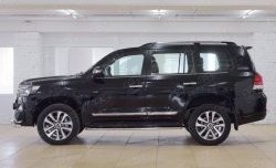 16 499 р. Защита порогов из круглой трубы диаметром 42 мм SLITKOFF  Toyota Land Cruiser  200 (2015-2021) 2-ой рестайлинг  с доставкой в г. Владивосток. Увеличить фотографию 2