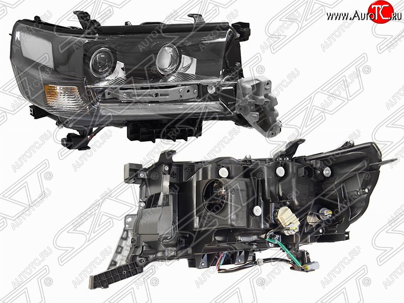 26 999 р. Правая фара передняя SAT LED EXECUTIVE BLACK/WHITE  Toyota Land Cruiser  200 (2015-2021) 2-ой рестайлинг  с доставкой в г. Владивосток