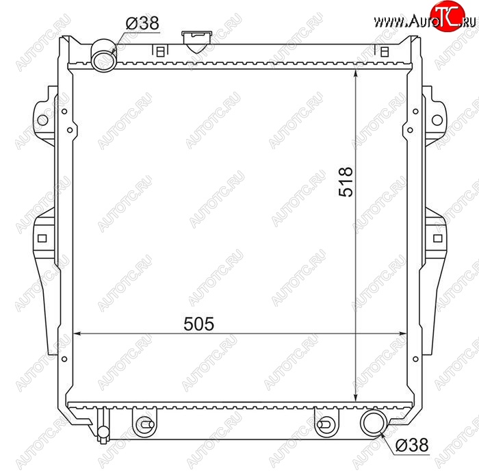 15 299 р. Радиатор двигателя SAT  Toyota Land Cruiser  J70 (1984-1999) 5 дв. дорестайлинг, 5 дв. 1-ый рестайлинг  с доставкой в г. Владивосток