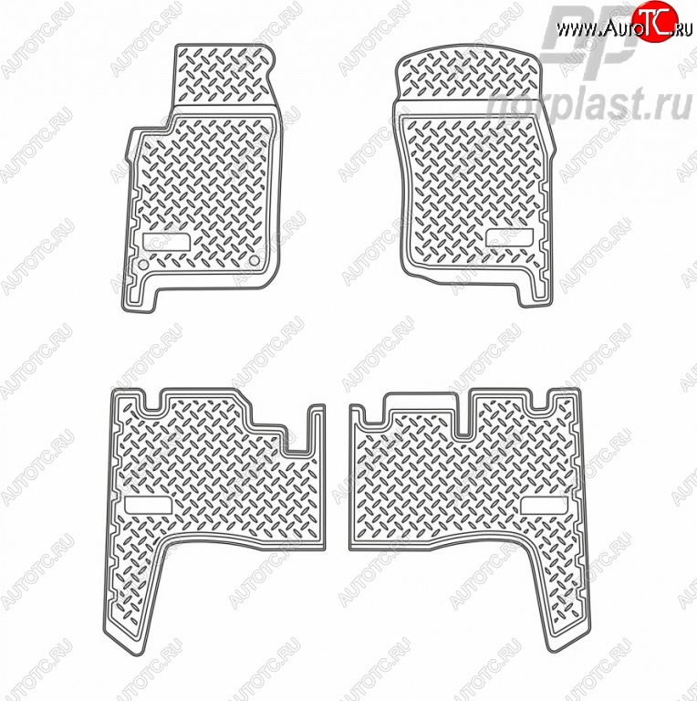 2 899 р. Комплект ковриков в салон Norplast  Toyota Land Cruiser  70 (1999-2004) 5 дв. 2-ой рестайлинг  с доставкой в г. Владивосток