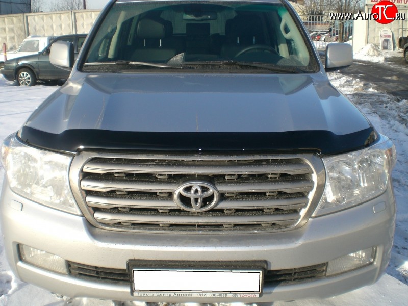 3 599 р. Дефлектор капота NovLine  Toyota Land Cruiser  200 (2007-2012) дорестайлинг  с доставкой в г. Владивосток