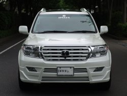 11 949 р. Накладка на передний бампер BRANEW Toyota Land Cruiser 200 дорестайлинг (2007-2012) (Неокрашенная)  с доставкой в г. Владивосток. Увеличить фотографию 3