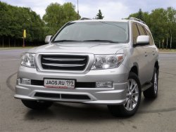 16 649 р. Накладка на передний бампер JAOS Toyota Land Cruiser 200 дорестайлинг (2007-2012) (Неокрашенная)  с доставкой в г. Владивосток. Увеличить фотографию 4