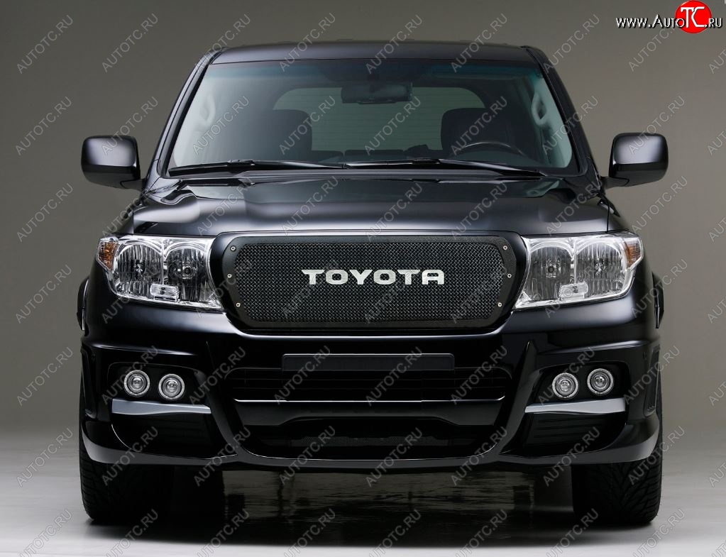 17 699 р. Решетка радиатора CrTuning Toyota Land Cruiser 200 1-ый рестайлинг (2012-2015) (С надписью TOYOTA)  с доставкой в г. Владивосток