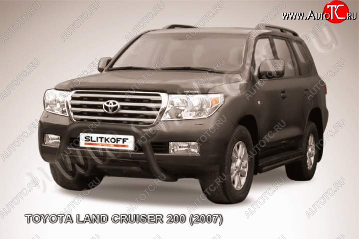 22 999 р. Кенгурятник d76 низкий мини Toyota Land Cruiser 200 дорестайлинг (2007-2012) (Цвет: серебристый)  с доставкой в г. Владивосток