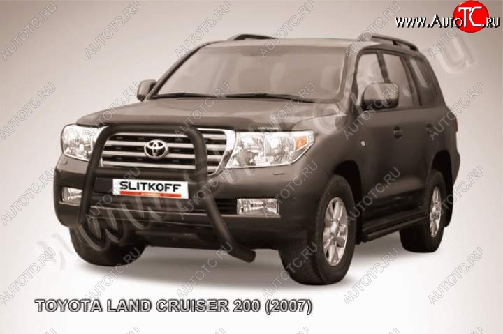 43 849 р. Кенгурятник d76 высокий  Toyota Land Cruiser  200 (2007-2012) дорестайлинг (Цвет: серебристый)  с доставкой в г. Владивосток