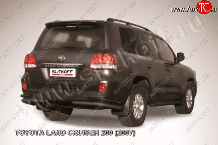 13 099 р. Уголки d76+d42 двойные Toyota Land Cruiser 200 дорестайлинг (2007-2012) (Цвет: серебристый)  с доставкой в г. Владивосток