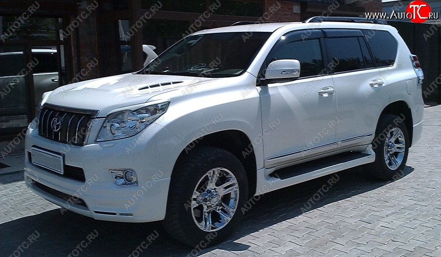 14 099 р. Пластиковые пороги Mz SPEED Toyota Land Cruiser Prado J150 дорестайлинг (2009-2013)  с доставкой в г. Владивосток