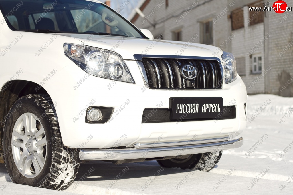 789 р. Зимняя заглушка решетки переднего бампера РА  Toyota Land Cruiser Prado  J150 (2009-2013) дорестайлинг  с доставкой в г. Владивосток