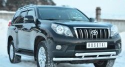 24 649 р. Защита переднего бампера (2 трубыØ63 мм, нержавейка) SLITKOFF  Toyota Land Cruiser Prado  J150 (2009-2013) дорестайлинг  с доставкой в г. Владивосток. Увеличить фотографию 4