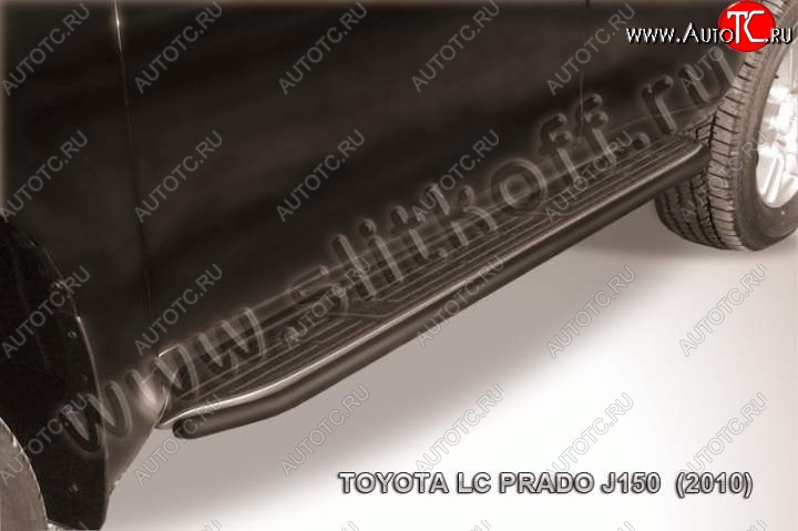 10 399 р. Защита штатного порога d42 Slitkoff Toyota Land Cruiser Prado J150 дорестайлинг (2009-2013) (Цвет: серебристый)  с доставкой в г. Владивосток