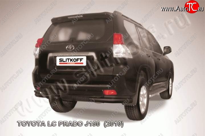 12 699 р. Уголки d76+d42 двойные Toyota Land Cruiser Prado J150 дорестайлинг (2009-2013) (Цвет: серебристый)  с доставкой в г. Владивосток