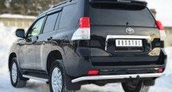 21 699 р. Одинарная защита заднего бампера из трубы диаметром 63 мм SLITKOFF  Toyota Land Cruiser Prado  J150 (2009-2013) дорестайлинг  с доставкой в г. Владивосток. Увеличить фотографию 4