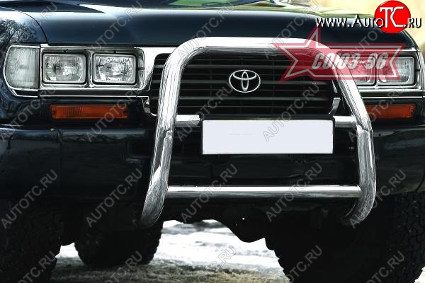 21 329 р. Защита переднего бампера под штатную лебедку Souz-96 (d76) Toyota Land Cruiser 80 (1989-1997)  с доставкой в г. Владивосток