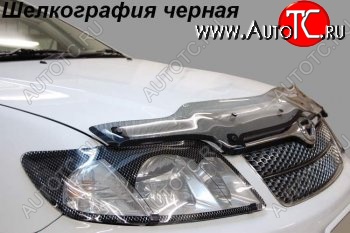 2 299 р. Дефлектор капота CA-Plastiс  Toyota Mark 2  Blit (2002-2007) универсал (Шелкография черная)  с доставкой в г. Владивосток