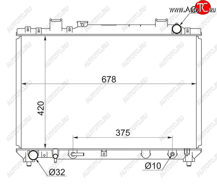 7 799 р. Радиатор двигателя SAT  Toyota Noah  1 (2001-2004) дорестайлинг  с доставкой в г. Владивосток