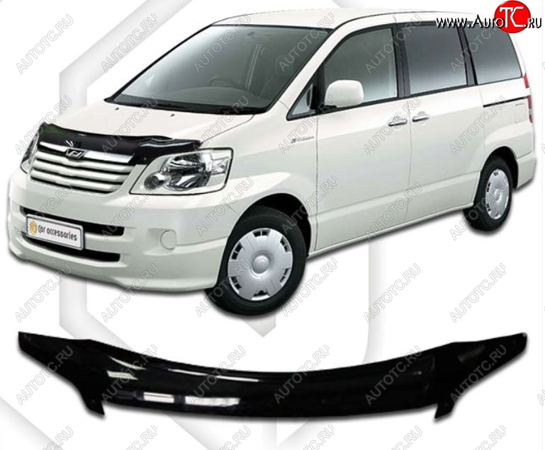 2 359 р. Дефлектор капота CA-Plastiс  Toyota Noah  1 (2001-2007) дорестайлинг, рестайлинг (Classic черный, Без надписи)  с доставкой в г. Владивосток