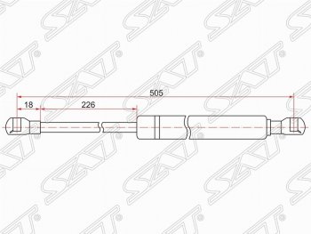 Газовый упор крышки багажника SAT Toyota Prius XW30 дорестайлинг (2009-2011)