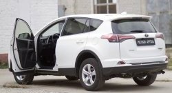 1 579 р. Накладки на порожки автомобиля RA  Toyota RAV4  XA40 (2015-2019) 5 дв. рестайлинг (Комплект (4 шт.))  с доставкой в г. Владивосток. Увеличить фотографию 2