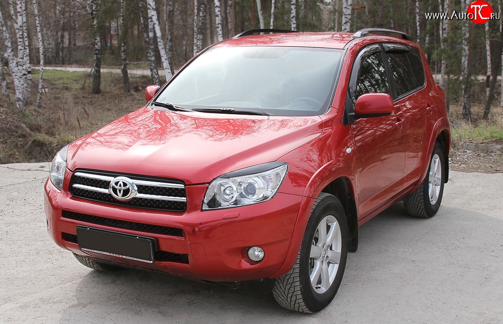 769 р. Реснички RA на фары  Toyota RAV4  XA305 (2005-2009) 5 дв. дорестайлинг (Неокрашенные)  с доставкой в г. Владивосток