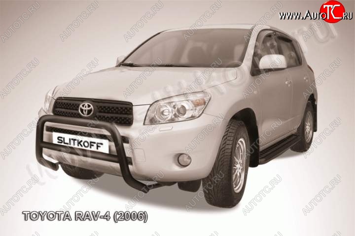 16 999 р. Кенгурятник d57 низкий  Toyota RAV4  XA305 (2005-2009) 5 дв. дорестайлинг (Цвет: серебристый)  с доставкой в г. Владивосток