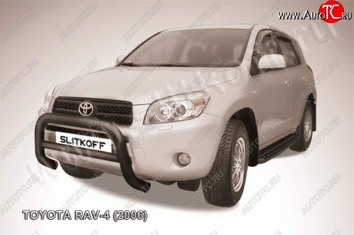 23 549 р. Кенгурятник d76 низкий  Toyota RAV4  XA305 (2005-2009) 5 дв. дорестайлинг (Цвет: серебристый)  с доставкой в г. Владивосток