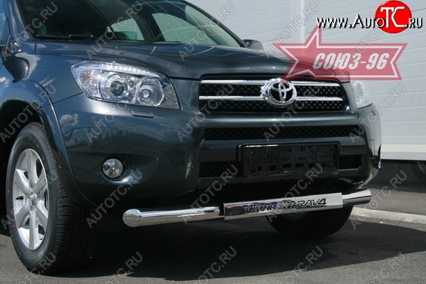 15 479 р. Защита переднего бампера одинарная Souz-96 (d76) Toyota RAV4 XA305 5 дв. дорестайлинг (2005-2009)  с доставкой в г. Владивосток