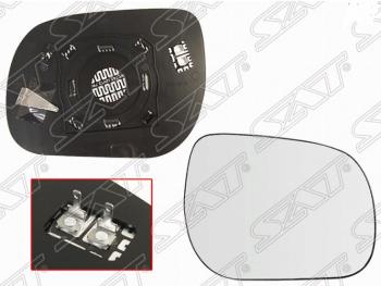 Правое полотно зеркала SAT (сферическое с обогревом) Toyota RAV4 ( XA30,  XA305) (2003-2013) 5 дв. удлиненный дорестайлинг, 5 дв. дорестайлинг, 5 дв. 1-ый рестайлинг, 5 дв. удлиненный 1-ый рестайлинг, 5 дв. 2-ой рестайлинг, 5 дв. удлиненный 2-ой рестайлинг