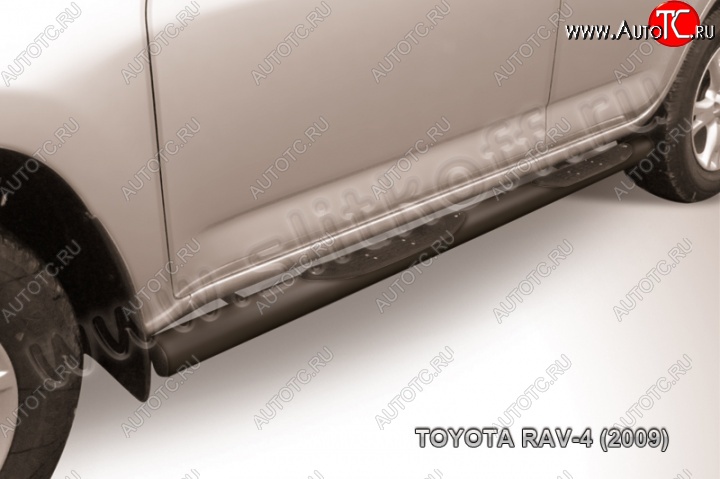 12 349 р. Защита порогов Slitkoff  Toyota RAV4  XA30 (2008-2010) 5 дв. 1-ый рестайлинг (Цвет: серебристый)  с доставкой в г. Владивосток