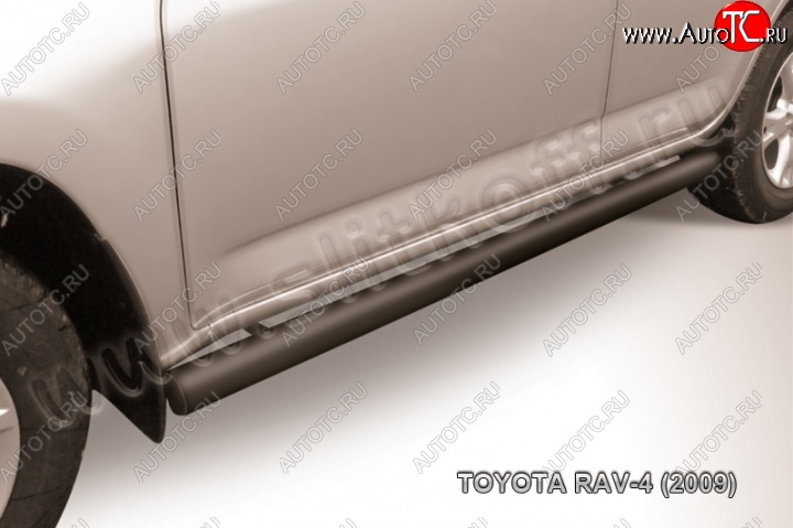 10 599 р. Защита порогов Slitkoff Toyota RAV4 XA30 5 дв. 1-ый рестайлинг (2008-2010) (Цвет: серебристый)  с доставкой в г. Владивосток