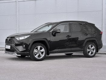 16 999 р. Защита переднего бампера (Ø42 мм, нержавейка) SLITKOFF Toyota RAV4 XA50 5 дв. дорестайлинг (2018-2024)  с доставкой в г. Владивосток. Увеличить фотографию 3