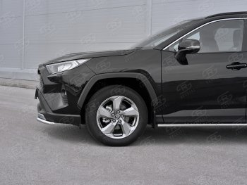 16 999 р. Защита переднего бампера (Ø42 мм, нержавейка) SLITKOFF Toyota RAV4 XA50 5 дв. дорестайлинг (2018-2024)  с доставкой в г. Владивосток. Увеличить фотографию 4